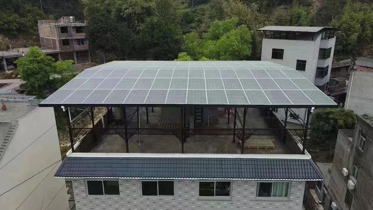 长宁15kw+10kwh自建别墅家庭光伏储能系统